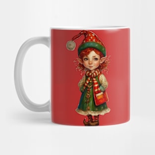 Cute Redhead Christmas Elf Mug